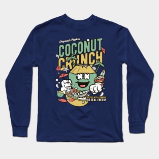 Retro Cereal Box Coconut Crunch // Junk Food Nostalgia // Cereal Lover Long Sleeve T-Shirt